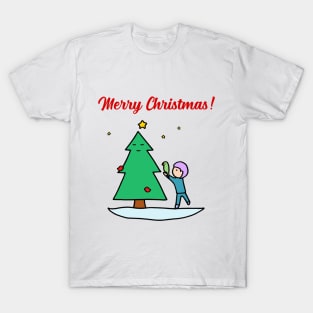 Merry Christmas - Sustainable Tree T-Shirt